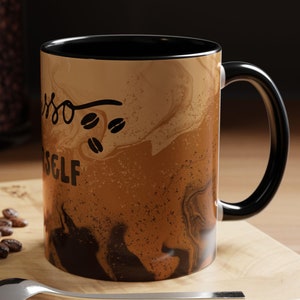 Tasse à café expresso - Mug en céramique pour les amateurs de café, design premium sur le thème du café, cadeau pour les amateurs de café, lave-vaisselle à micro-ondes