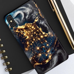 US Map Night Vision Phone Case - Glow in the Dark Design, iPhone und Samsung Cover, Einzigartige & Stilvolle Schutzhülle Night Map Lover Cases