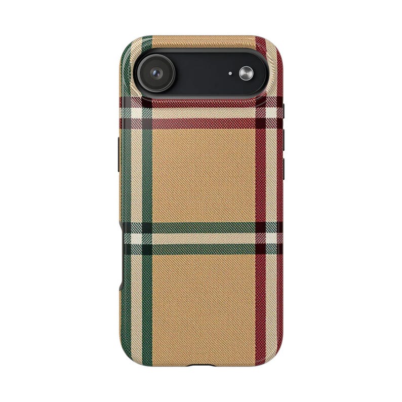 Plaid Phone Case: Earthy Fabric Texture, Protective iPhone & Samsung Cover image 10