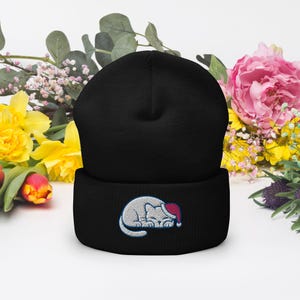 Gorro con borde vuelto