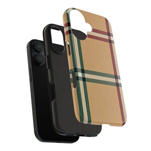 Plaid Phone Case: Earthy Fabric Texture, Protective iPhone & Samsung Cover image 4