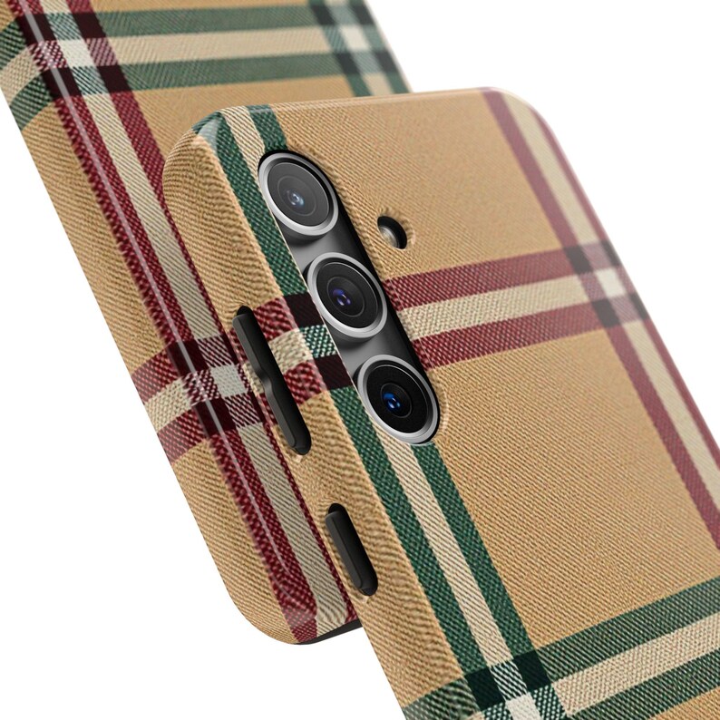 Plaid Phone Case: Earthy Fabric Texture, Protective iPhone & Samsung Cover image 9