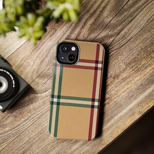 Plaid Phone Case: Earthy Fabric Texture, Protective iPhone & Samsung Cover image 7