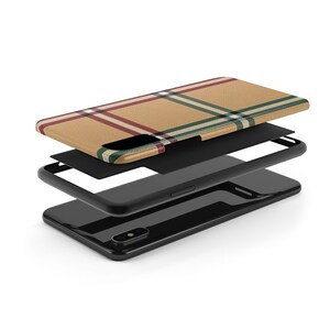 Plaid Phone Case: Earthy Fabric Texture, Protective iPhone & Samsung Cover image 5