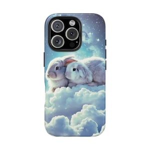Cute Bunny Phone Case - Tough Phone Cases, Protective Phone Cover, Bunny Lover Gift, Bunny Rabbit Accessories, Cute Animal Phone Case
