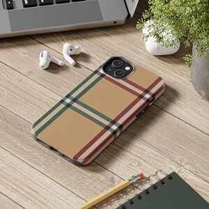Plaid Phone Case: Earthy Fabric Texture, Protective iPhone & Samsung Cover image 8