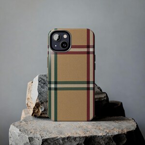Plaid Phone Case: Earthy Fabric Texture, Protective iPhone & Samsung Cover image 6