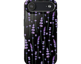 Lavender Floral Phone Case: Elegant Botanical Design, Protective Cover