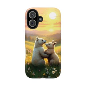 Bear Lovers Phone Case | Cute couple Phone Case And Cute Bear Design for iPhone & Google | Wildlife-Inspired Gift for Bear Enthusiasts