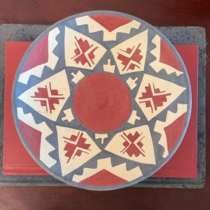 South American Diaguita-Style Ceramic Wall Art | Mid-Century Modern | Signed by Artist &quot;Chile Ivan&quot;