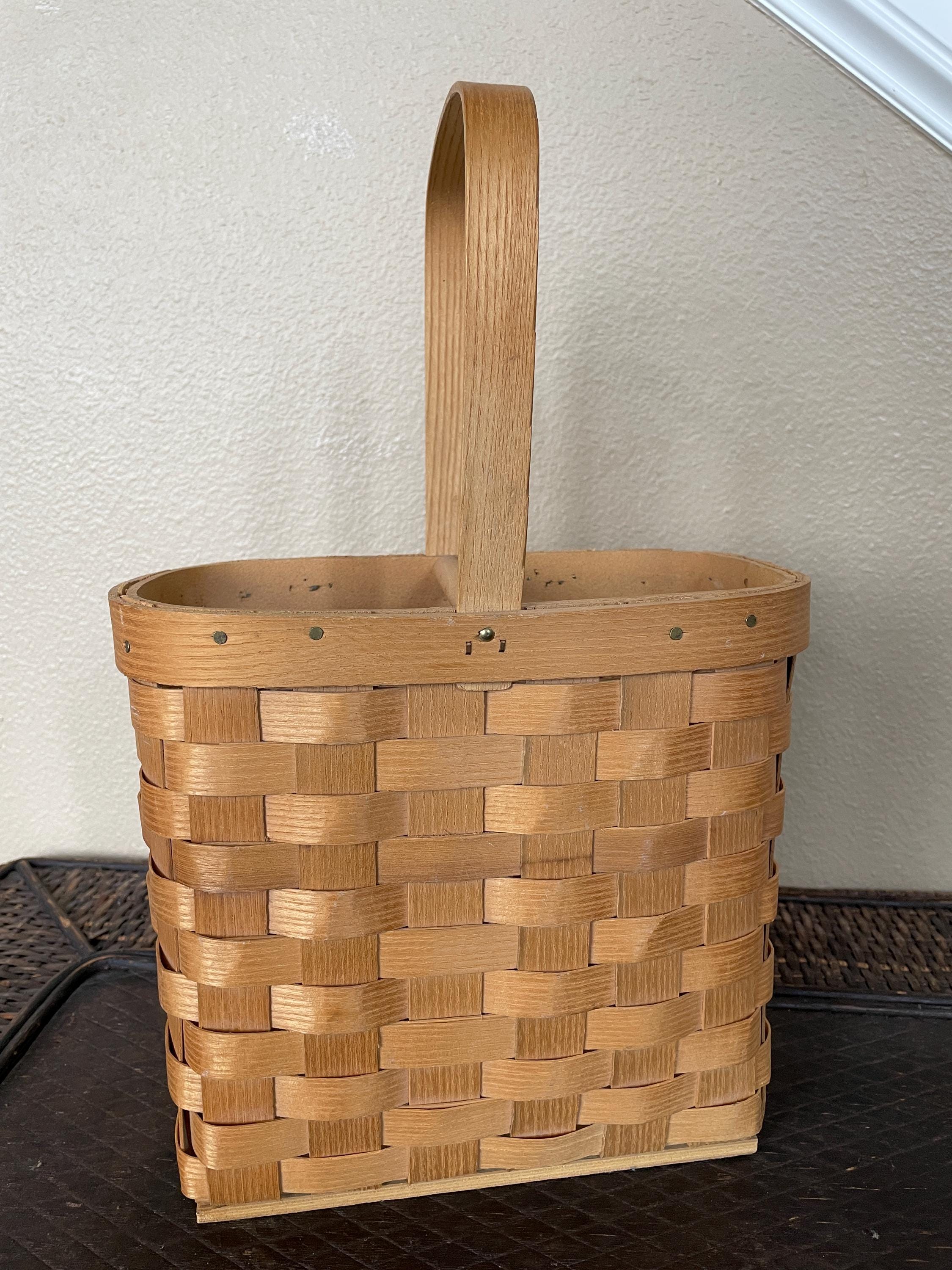 アメリカ製◎木製ハンドメイドバスケット◎BASKETVILLEピクニックに アメリカ製◎木製ハンドメイドバスケット◎BASKETVILLEピクニックに