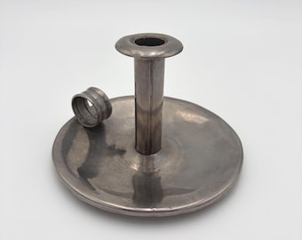 Primitive Silver Metal Chamberstick