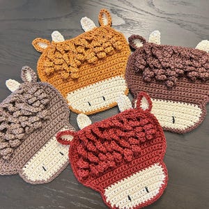 Unique Crochet Potholders | Hot Pads - 'COW Collection' | Countertop Table Cover NEW - Farmhouse Decor gift