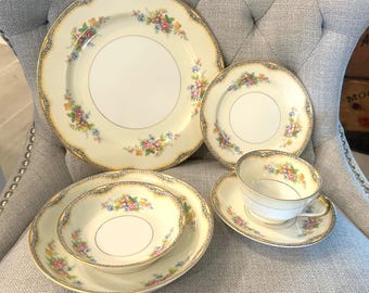Vintage 1930s ELAINE Pattern Noritake Dinnerware Teacups Saucers Japan YOUR CHOICE
