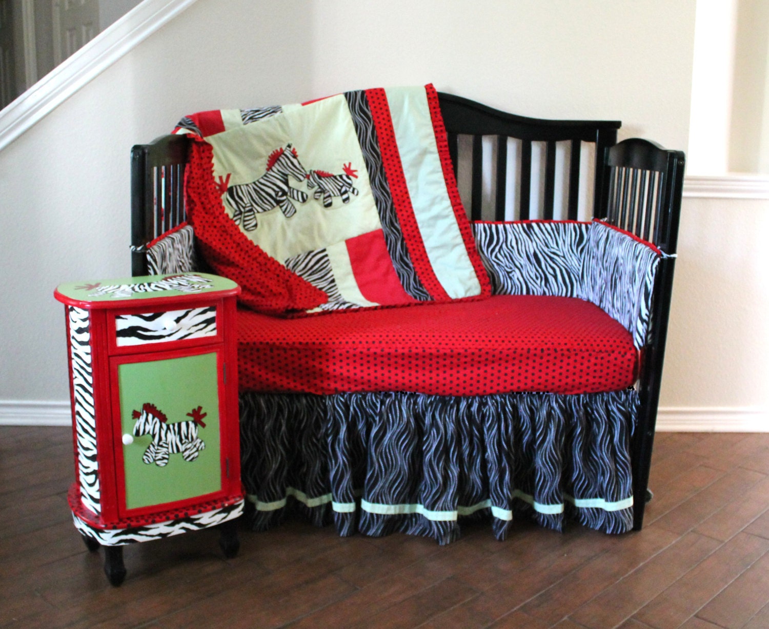 Mommy and Baby Zebra Crib Bumper Pads Etsy