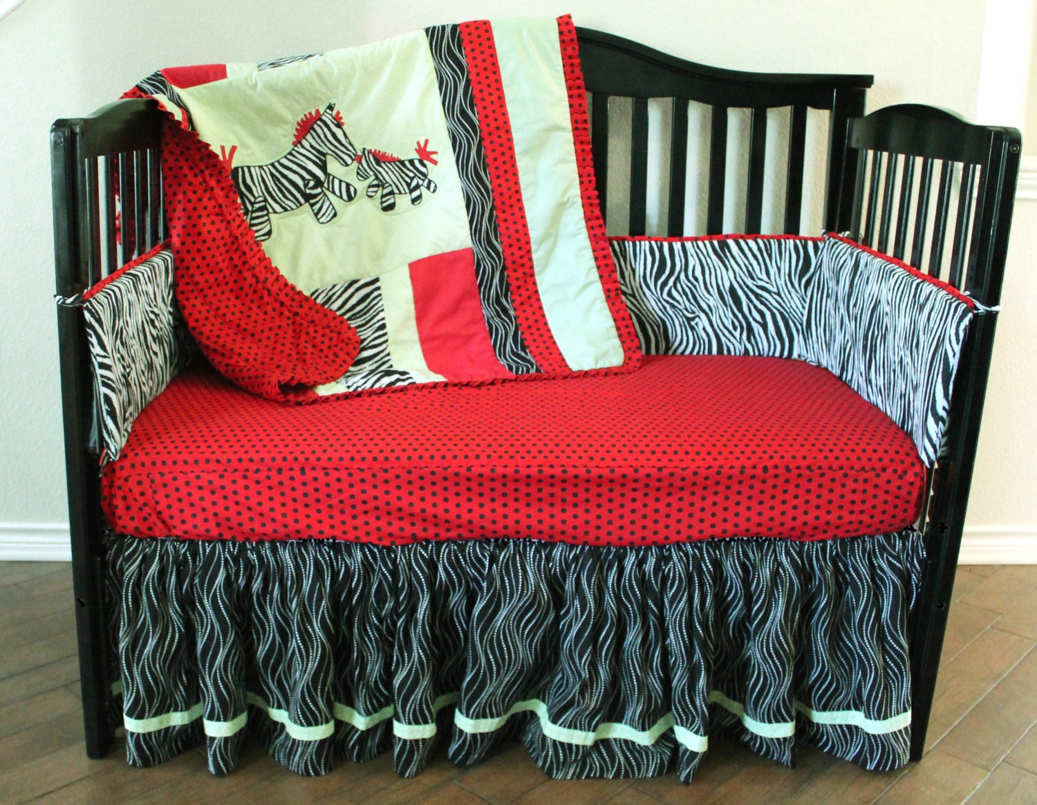 Mommy and Baby Zebra Crib Bumper Pads Etsy