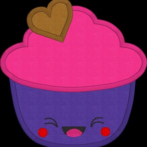 Cute cupcake applique design.