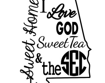 Ich liebe Gott, süßer Tee, und die SEC Svg und DXF-Datei.