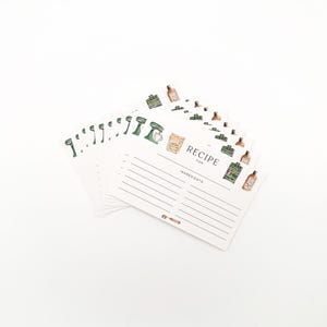 Set of 10 baking themed recipe cards