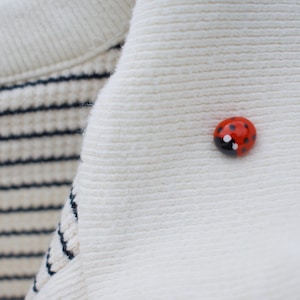 Lady(bug) Luck Pin || handmade polymer clay ladybug pin | ladybug, brooch, realistic