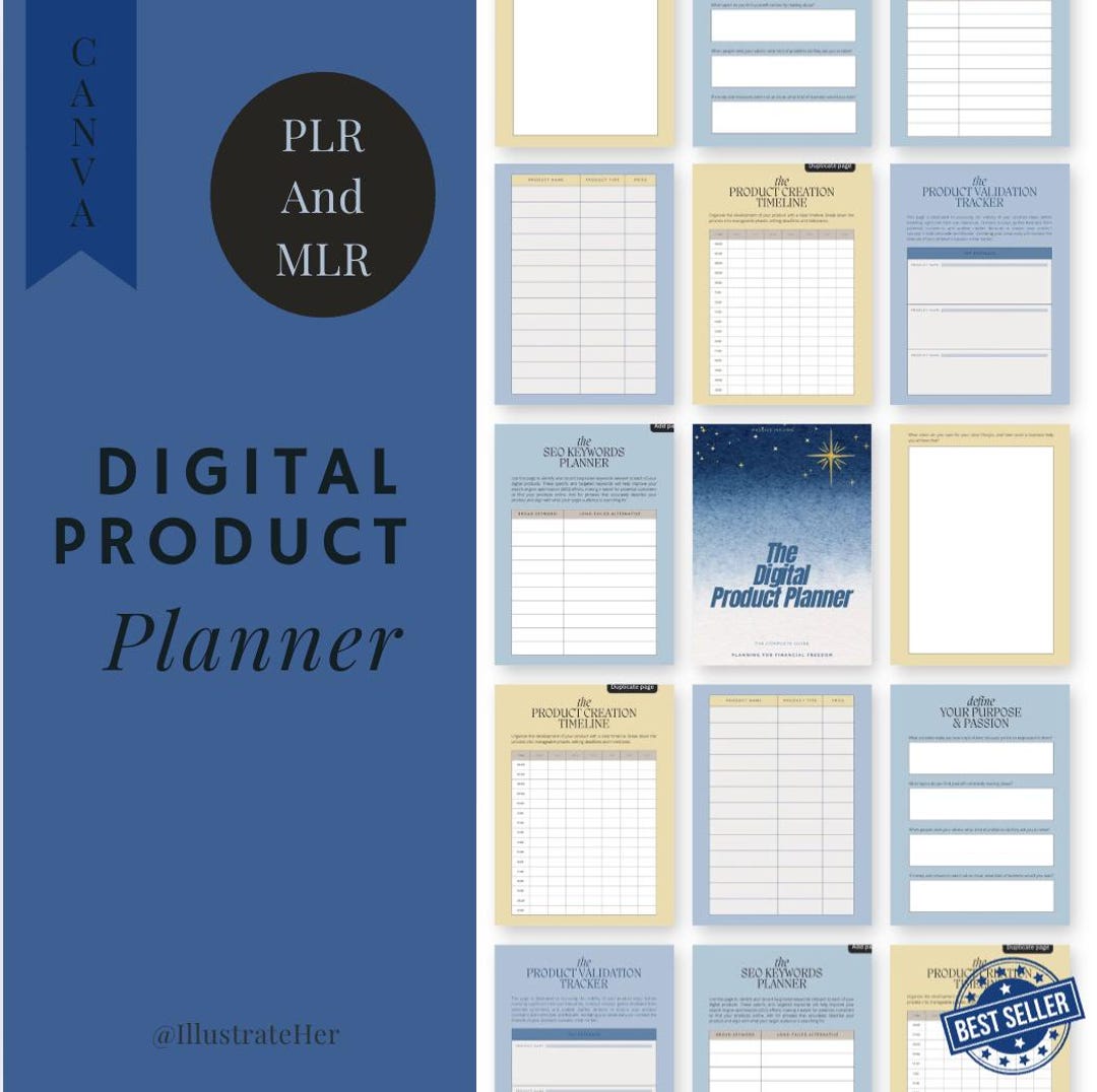Digital Product Planner | Business Planner | Passive Income Tracker ...