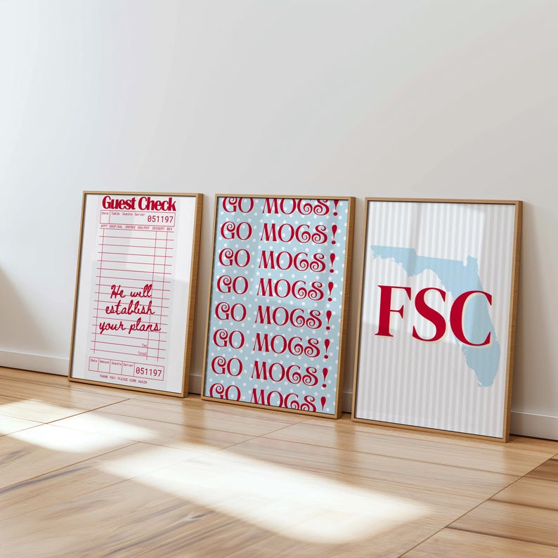 FSC Prints: Florida Southern College Dorm/apartment Decor, Scarlet ...