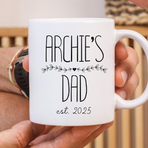 New Dad Mug, First Daddy Coffee Cup, Fathers Day Gifts, Dad Mug, Personalized Dad Gift Ideas, First Time Fathers Day Gift, New Dad Gift
