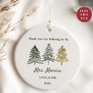Personalized Teacher Ornament,Teacher Christmas Ornament,Holiday Gifts for Teacher,Teacher Christmas Gifts,Teacher Appreciation Ornament