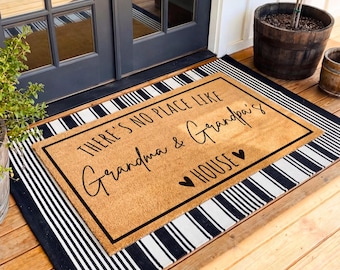 Grandma and Grandpa Doormat, Grandparents Day Gift, Welcome Door Mat, Mothers Day