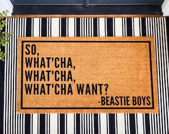 Beastie Boys Doormat, So Whatcha Want Door Mat, Funny Welcome Mat