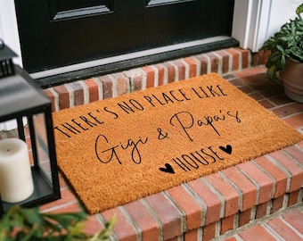 Custom Grandparent Doormat , Personalized Gift for Grandparents , Grandma Welcome Mat