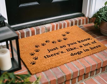 Funny Dog Doormat, Dog Welcome Mat, Housewarming Gifts