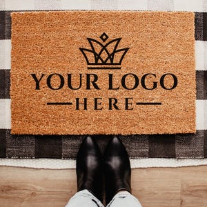 Custom Business Logo Door Mat, Custom Design Welcome Mat, Company Logo Gift , Customized Coir Mat, Personalized Welcome Mat, New Home Gift