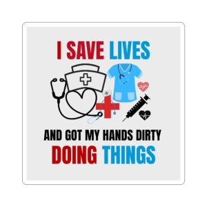 Life Saver Stickers, First Responder Gifts, EMS Technician Decal, Emergency Worker Accessories, EMT Vinyl Sticker