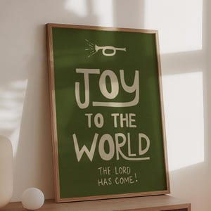 Joy to the World Christmas Print: Vintage Texture Typography (Digital Download)