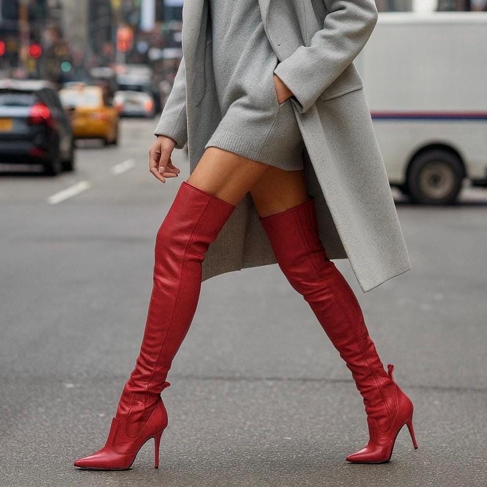 Knee High Sockenstiefel Stiefeln Lange Socken Stiefel 2024 Frauen