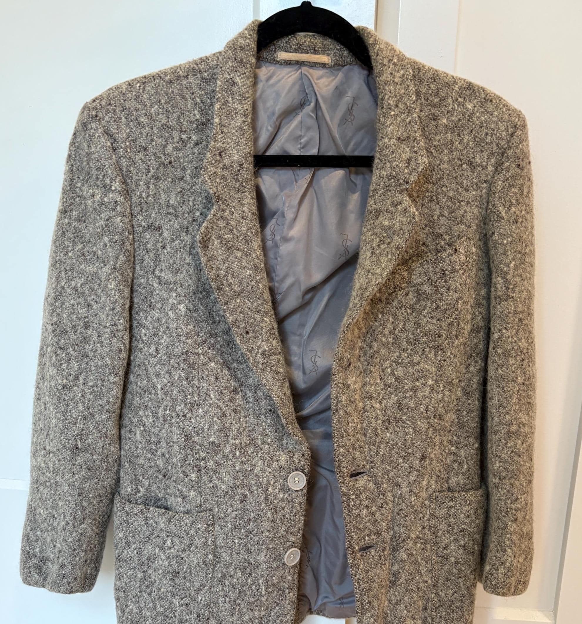 80s Ysl Wool Jacket - Etsy