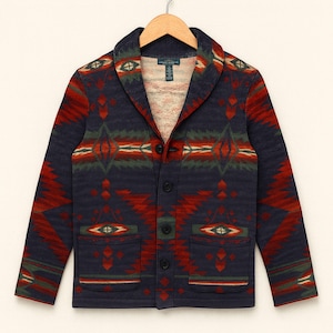 LRL Lauren Jeans Co. Ralph Lauren Southwestern Shawl Collar Cardigan – Women’s Small