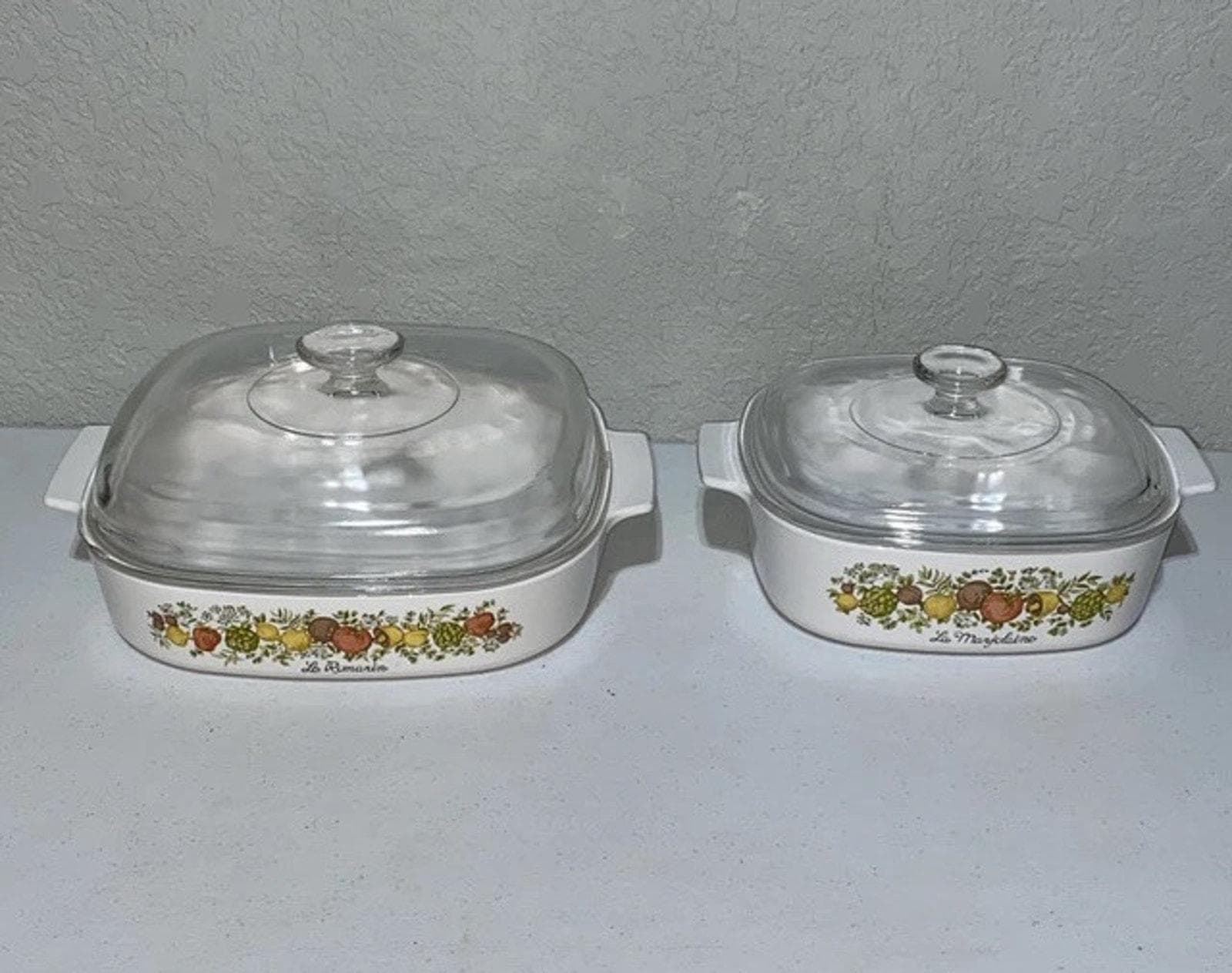 Vntage 3 Pece L'echalote & La Marjolane spce 'o Lfe Cornng Ware