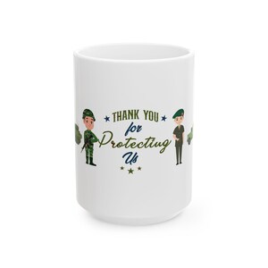 Thank You Military Mug, Patriotic Coffee Cup, Veteran Gift, Military Appreciation, Veteran&#39;s Day Mug, Military Retirement Gift