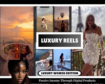 950+ Rich Luxury Women Reels | Luxury Faceless Digital Marketing Videos With Master Resell Rights | MRR/PLR | Luxe Reels | Instant Download