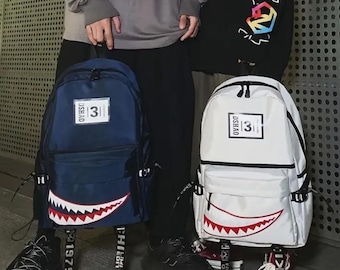 Unisex Shark Mouth fashion backpack