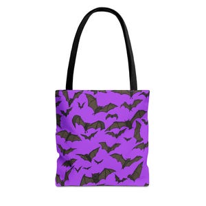 Spooky Bat Tote Bag  Perfect for Halloween, Trick or Treat, Casual Outings, Eco-Friendly Shopping