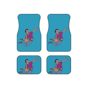Give a Flying Eff Car Mats with Unique Illustration, Fun Car Accessories, Automotive Gift, Custom Floor Mats, Quirky Interior Decor
