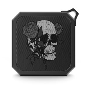 Altavoz Bluetooth con diseño de calavera y rosas, reproductor de música para exteriores, altavoz inalámbrico portátil, regalo para amantes de la música, compañero de viaje