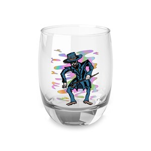 Bicchiere da whisky vintage Voodoo Maniac, bicchiere da bere retrò, regalo perfetto per gli amanti del whisky, decorazione per bar, regalo di compleanno unico