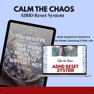 Calm the Chaos ADHS Unterstützung System | Setzen Sie Ihren Tag zurück | Hilfe bei Dysfunktion | Digitaler Download