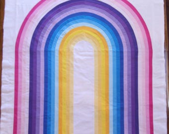 Rainbow Crib Quilt; Personalized Handmade Baby Blanket; One-of-a-Kind Heirloom Keepsake