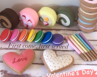 Etsy Pretend Felt food  Valentine's Special Set