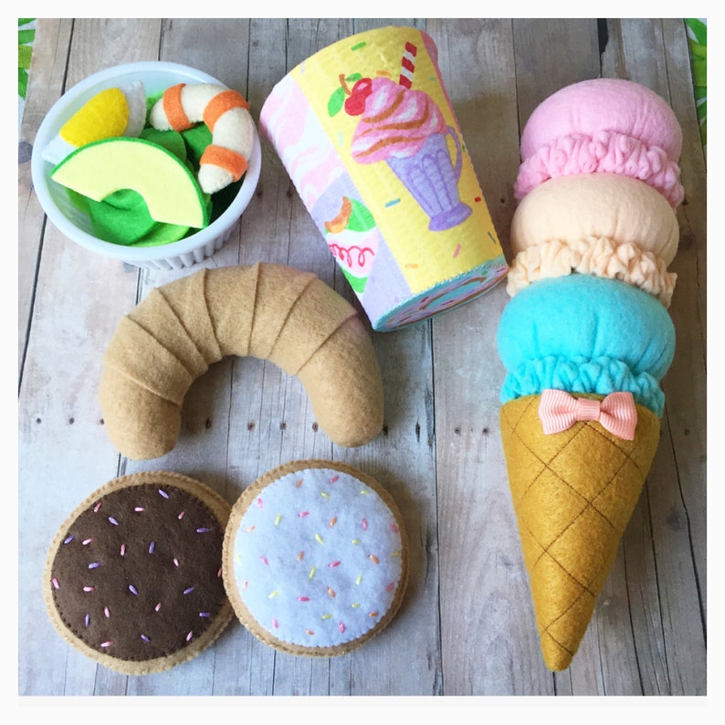 Etsy felt food play food Pretend food \u201c Happy lunch set B \u201c